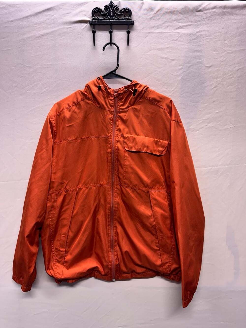 RedHead Orange Ripstop Full Zip Hooded Windbreaker Jacket Medium